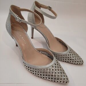 Kelly & Katie Bayae Pump Women Size 9 Silver Rhinestone D'Orsay Stiletto NEW